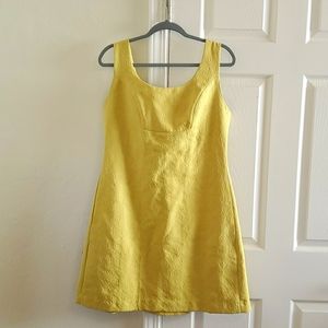 Anthropologie Citron Yellow Party Dress